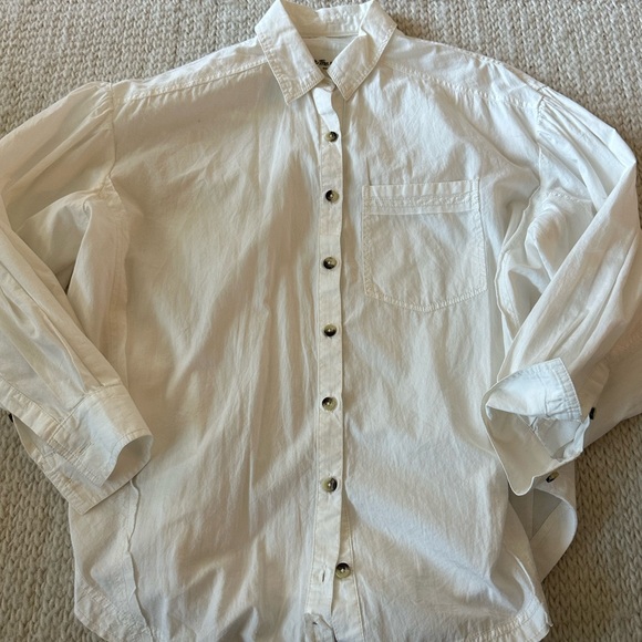 Free People We The Free Happy Hour White Button Top White Shirt XS - Picture 6 of 11